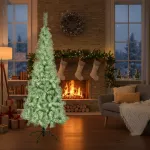 Árbol De Navidad Tronador Slim Nevado 1.80mts Base Metal