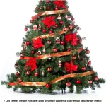 Arbolito Navidad Extra Lujo Patagonia 2.10mt Rojo Decoración