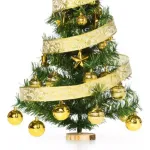 Arbol De Navidad 80cm Con Adornos 30 Piezas Oro Cybermonday