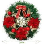 Corona Navidad 40 Cm Adorno Para Puerta Decoracion Navideña