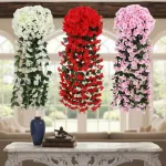 Ramo Flor Planta Colgante Jardin Artificial Interior 80cm
