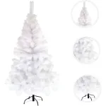 Árbol De Navidad Tradicional Expreso Polar Tronador De Lujo De 150cm Blanco