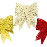 Adornos Navideños Moños Gibré Arbolito De Navidad 6cm X4