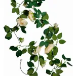 Flores Artificiales Enredadera Guía De Rosa Guirnalda 2mts