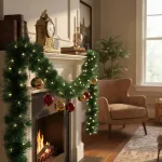 Guirnalda Boa Navidad Muerdago 9 Cm 2 Mts Deco Navideña X30u