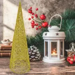 Pino Alambre Cono Navideño Decoración Adorno Navidad 40cm