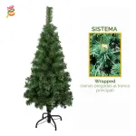Árbol De Navidad Tronador Slim Verde 1.20mts Base Metal