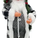 Papa Noel Muñeco De Navidad Adorno Decoracion Color Gris