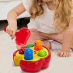 Banco De Descarga Juego De Encastre Didactico Bebe Color Rojo