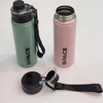 Botella De Acero Inoxidable 750ml A Rosca Con Pico Y Manija