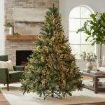 Arbol De Navidad Pino Natural Amber 1.80mts Base Metal