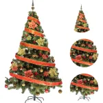 Arbol Navidad Tronador 1,80mts + Kit 60 Rojo Oro Cybermonday
