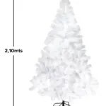 Arbol Navidad Blanco Tronador De Lujo 2.10m Pie Metal Deco