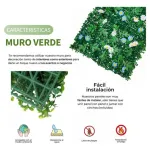 Jardin Vertical Muro Verde Césped Pared Con Flores 65x40cm