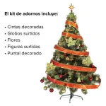 Arbol De Navidad Tronador Lujo 1,50mts Con Adornos Kit X40