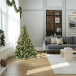 Arbol De Navidad Pino Natural Amber 1.50mts Base Metal