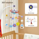 Móvil Giratorio Bebé Con Proyecciones Y Melodías Astronauta Color Blanco Animal