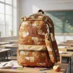 Mochila Escolar + Cartuchera Capibara Infantil Para Niños/as