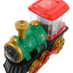 Tren Vintage Eléctrico Juguete Con Luz Sonido Y Efecto Humo Color Rojo