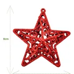 Adorno Navideño Estrella Colgante X4 Decoración Para Arbol