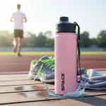 Botella De Acero Inoxidable 750ml A Rosca Con Pico Y Manija