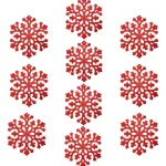 Adorno Colgante Copo De Nieve Decoración Arbol Navidad X10u