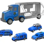 Juguete Camion Mosquito Valija Porta Autos Policía Bombero