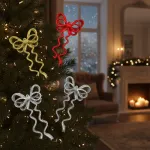 Adorno Navideño Colgante Moño X2 Decoración Navidad