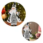 Papa Noel Muñeco De Navidad Adorno Decoracion Color Gris