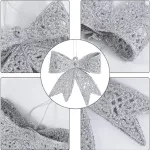 Adornos Navideños Moños Gibré Arbolito De Navidad 6cm X4