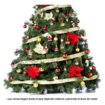 Arbolito Navidad Extra Lujo Patagonia 1.80m Adornos Rojo Oro