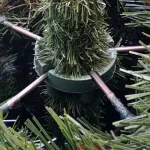 Árbol De Navidad Alpino 1.5mts Base Metálica Color Verde