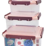 Set X4 Tupper Hermético Organizador Plástico Frio/caliente