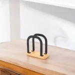 Servilletero De Metal Con Base De Madera Cocina Bar