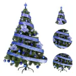 Arbol De Navidad Tronador De Lujo 1,50mts Pino Decorado Azul