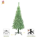 Árbol De Navidad Arbolito Slim Nevado 1.50mts Base Metal