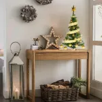 Árbol Navidad Fabesa 80cm Verde Mini Pino Deco Incluye 30 Adornos Oro