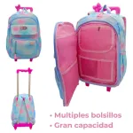 Mochila Carrito 17'' Escolar Carro Con Ruedas Infantil