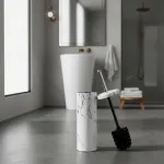 Cepillo Escobilla De Baño Inodoro Limpieza Simil Marmol