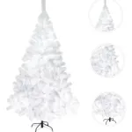 Arbol Navidad Blanco Tronador De Lujo 2.10m Pie Metal Deco