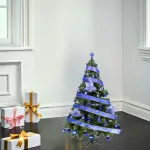 Arbol De Navidad Tronador De Lujo 1,50mts Pino Decorado Azul