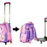 Mochila Carrito Espalda Escolar 2 En 1 Canopla Lunchera Luz