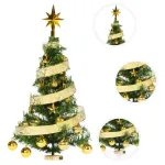 Arbol De Navidad 80cm Con Adornos 30 Piezas Oro Cybermonday