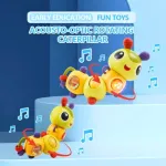 Sonajero Bebe Oruga Movil Luz Didactico Para Bebe