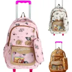 Mochila Carrito Escolar + Cartuchera La Bubu Base Reforzada