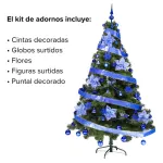Arbol De Navidad Tronador Lujo 1,80mts Con Adornos Kit X60
