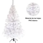 Arbol Navidad Blanco Tronador De Lujo 1.50m Pie Metal Deco