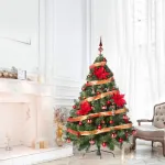 Arbolito Navidad Montañes Deluxe 1.50mts Con Adornos Rojo