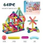 Juego Bloques Magnéticos Expreso Polar 64 Piezas Círculo Modelo 6540