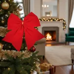 Adorno Navideño Decoracion Arbol De Navidad Moño 14cm